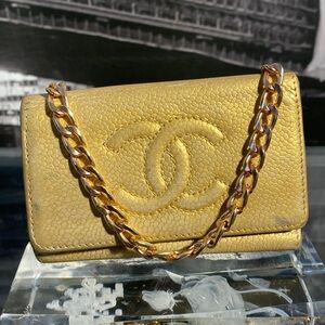 CHANEL Gold Key & Card Holder